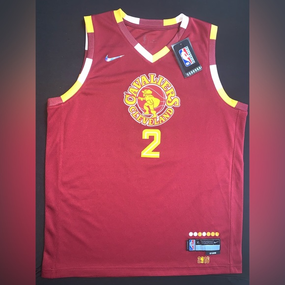 NWT Nike Collin Sexton Cleveland Cavaliers #2 Red City Jersey NBA 75 Diamond YXL - Picture 2 of 5